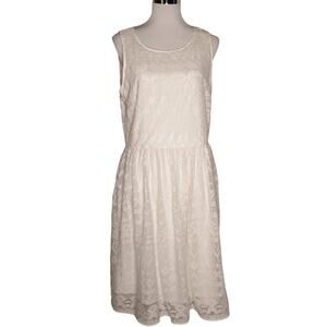 Vintage Sundance In a Heartbeat dress lace white sundress mesh 10 NWD